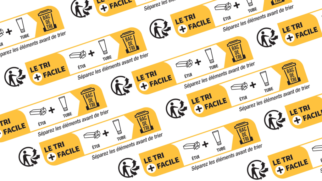 Illustration des consignes Info-tri avec pictogrammes Â« Le tri + facile Â» pour sÃ©parer les Ã©lÃ©ments avant de trier.